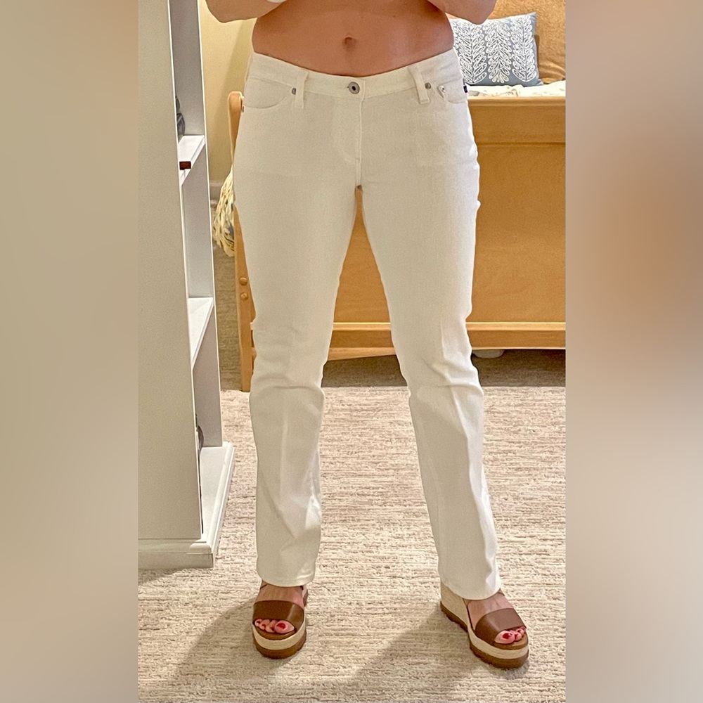 Ag Adriano Goldschmidt The Angelina petite white jeans. Size 28R